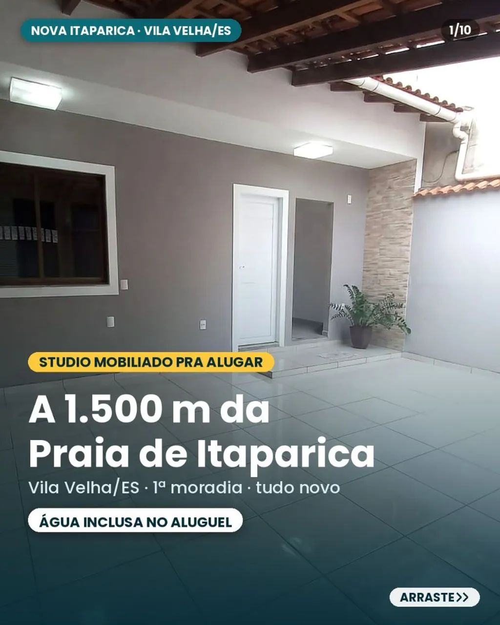 Studio Mobiliado pertinho da praia