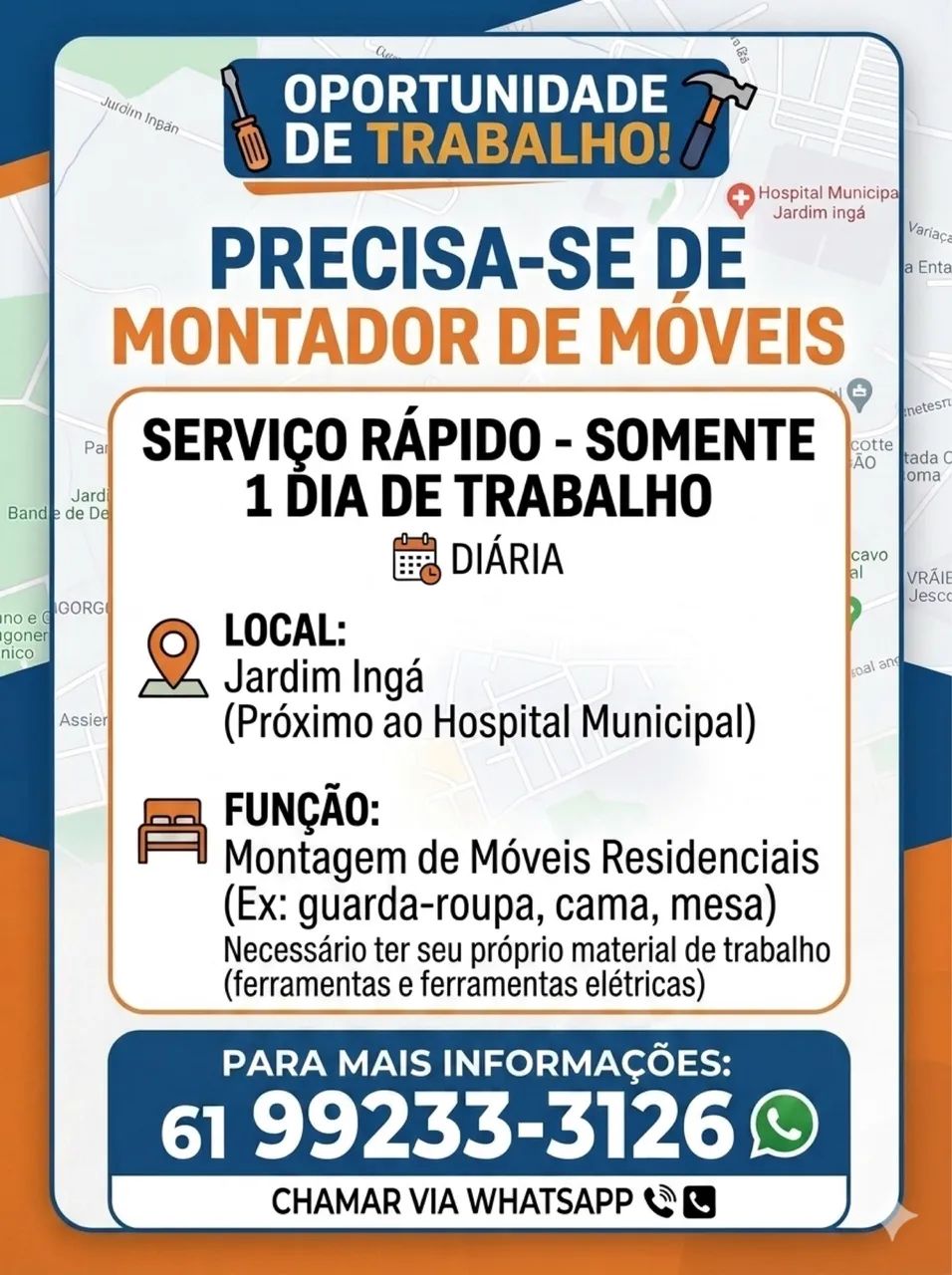 Vaga para montador de móveis 