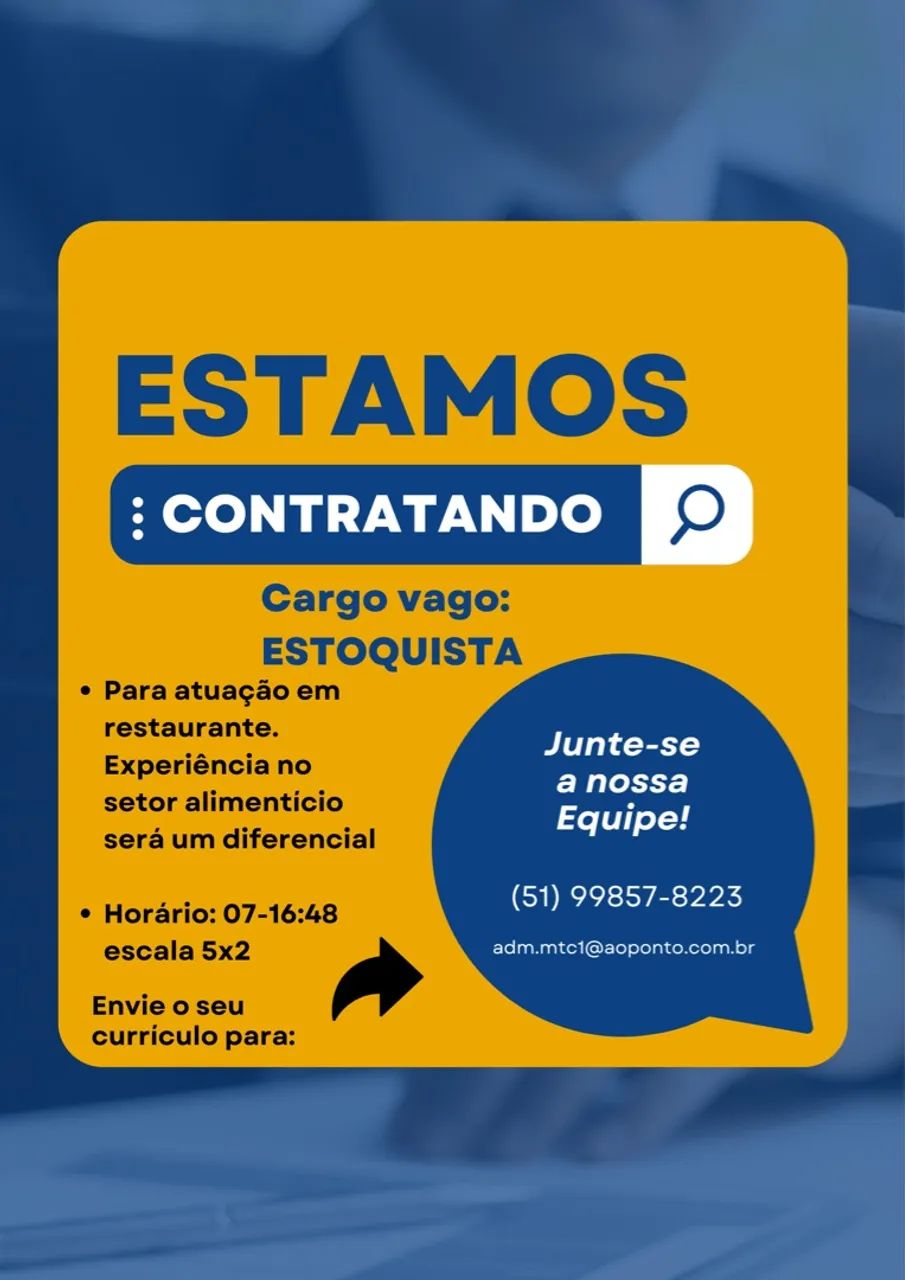 Vaga para estoquista 