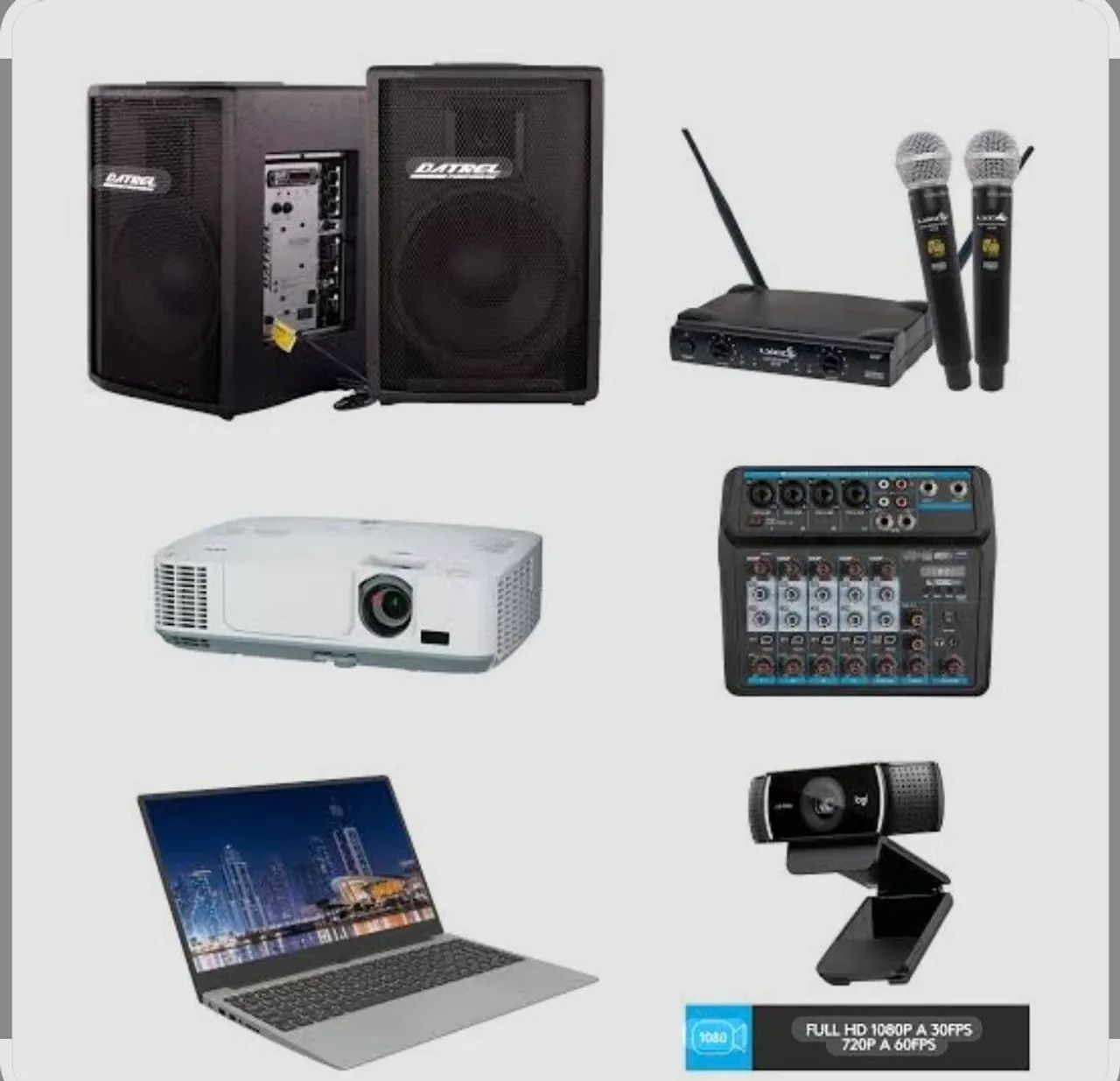 Aluguel Data Show, Projetor, Tela de Projeção, Notebook, Caixa de Som, Microfone - Foto 2
