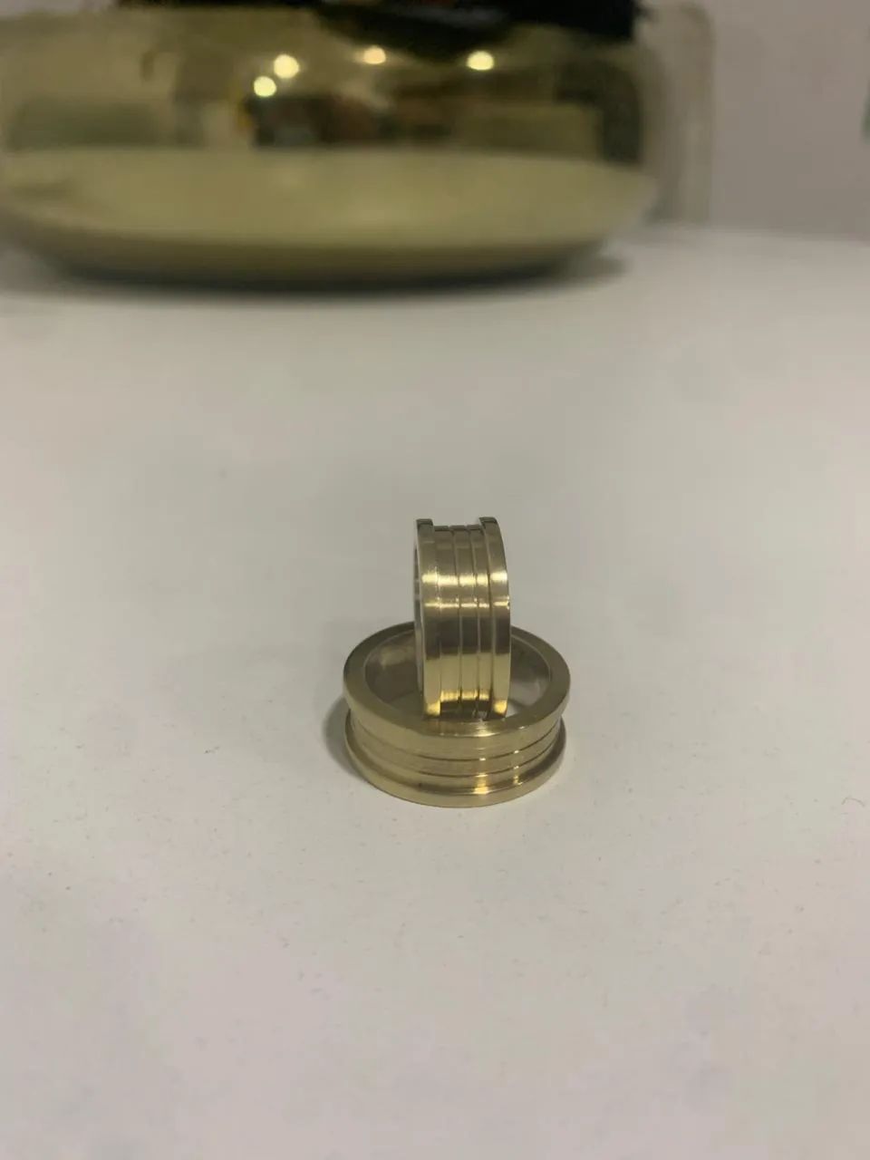 Par de aliança em moeda antiga - Foto 3