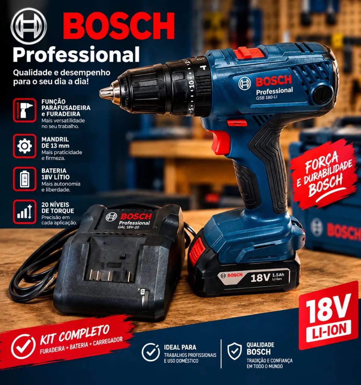 Parafusadeira Bosch 18V