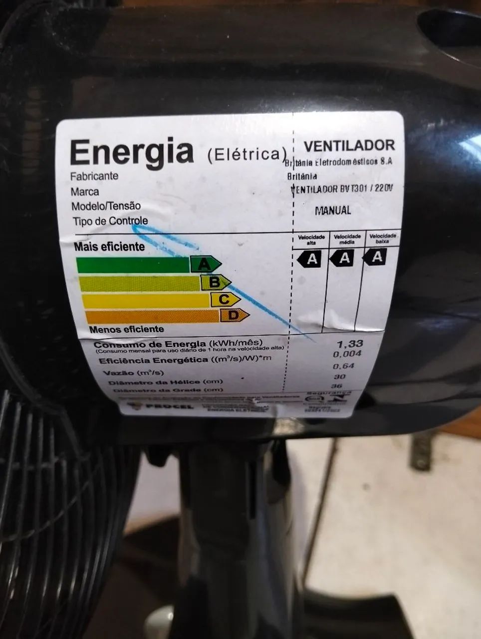 VENTILADOR BRITANIA DE 60W TURBO  - Foto 3