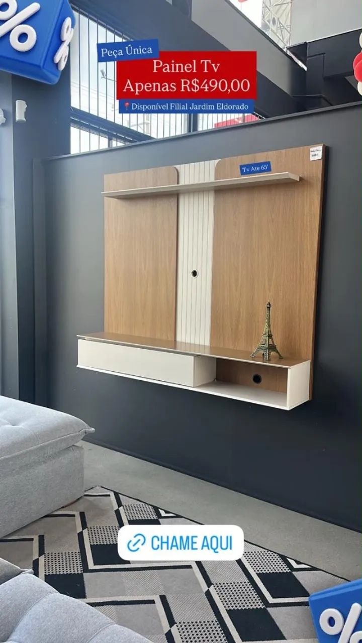 PAINEL DE TV PEÇA DE SHOWROOM COM 60% OFF - Foto 3