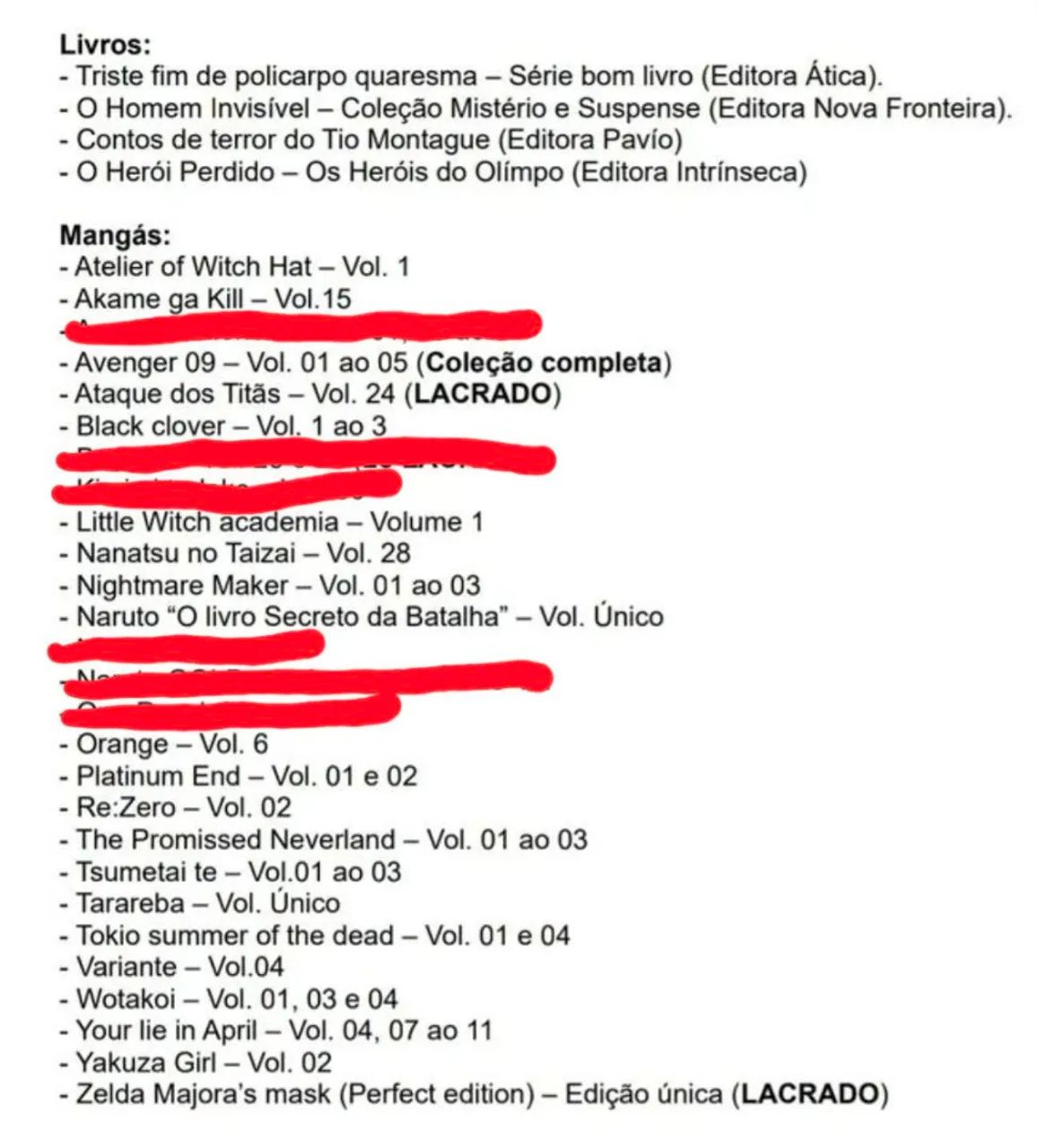Livros e Mangás - Diversos Títulos
