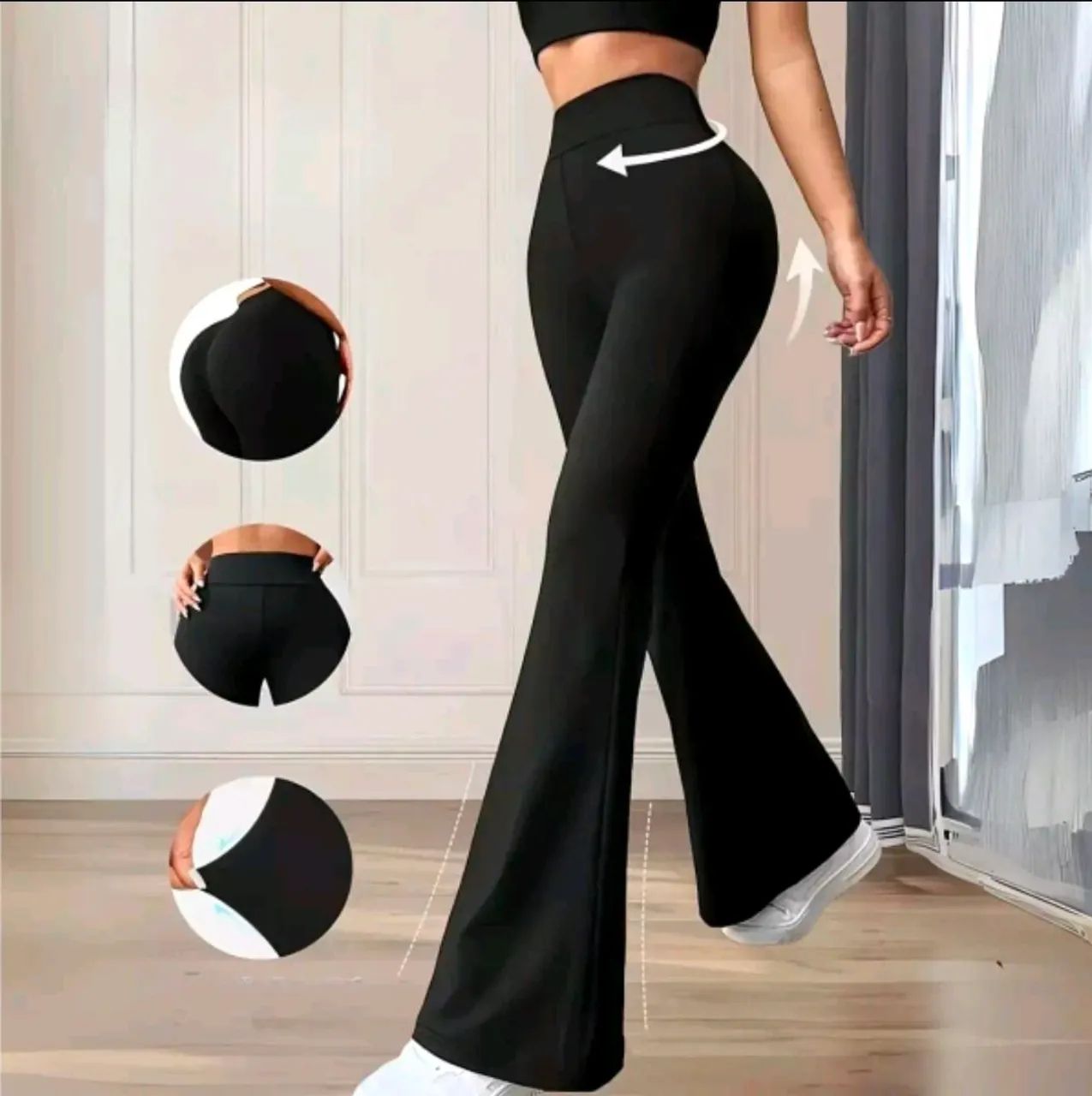 Calça Flare Bailarina sem bolso Tecido Premiun