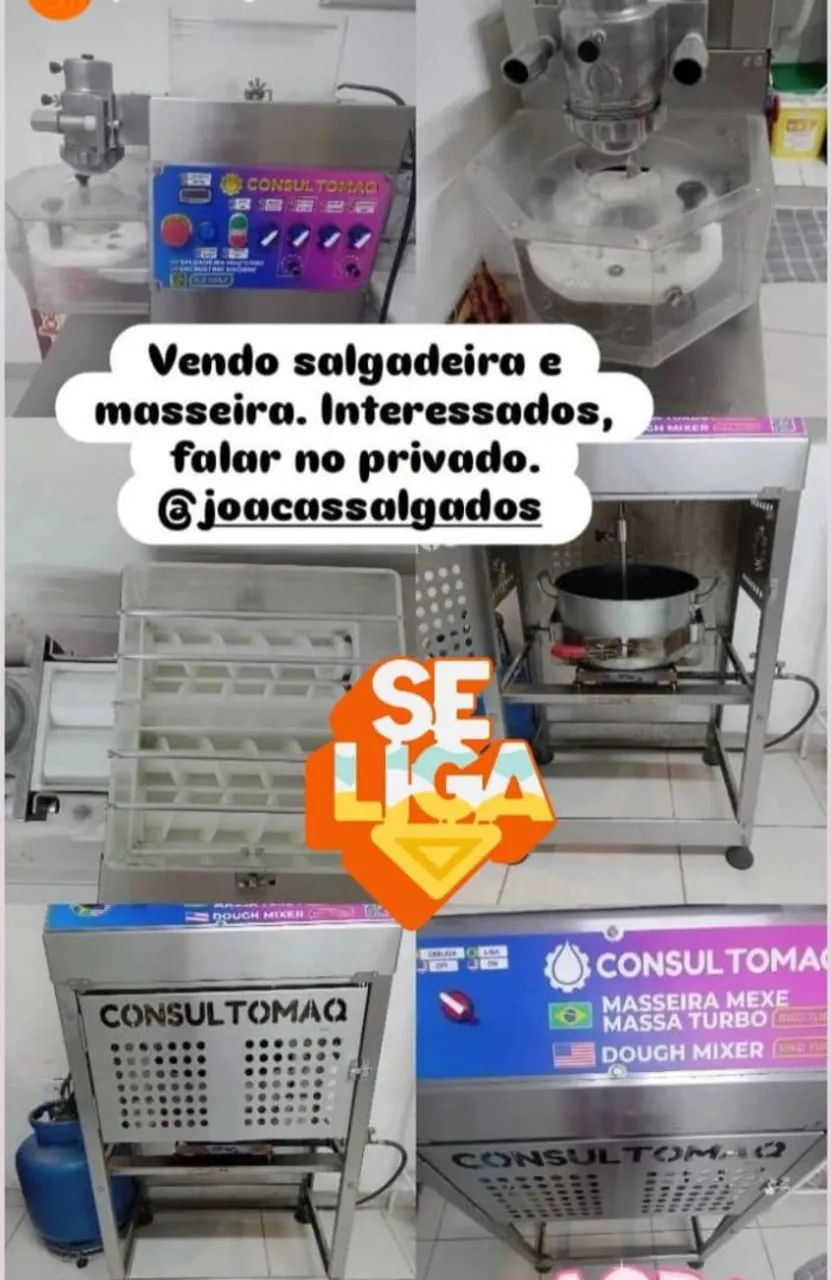  Salgadeira + Masseira Turbo -  Combo Consultomaq: