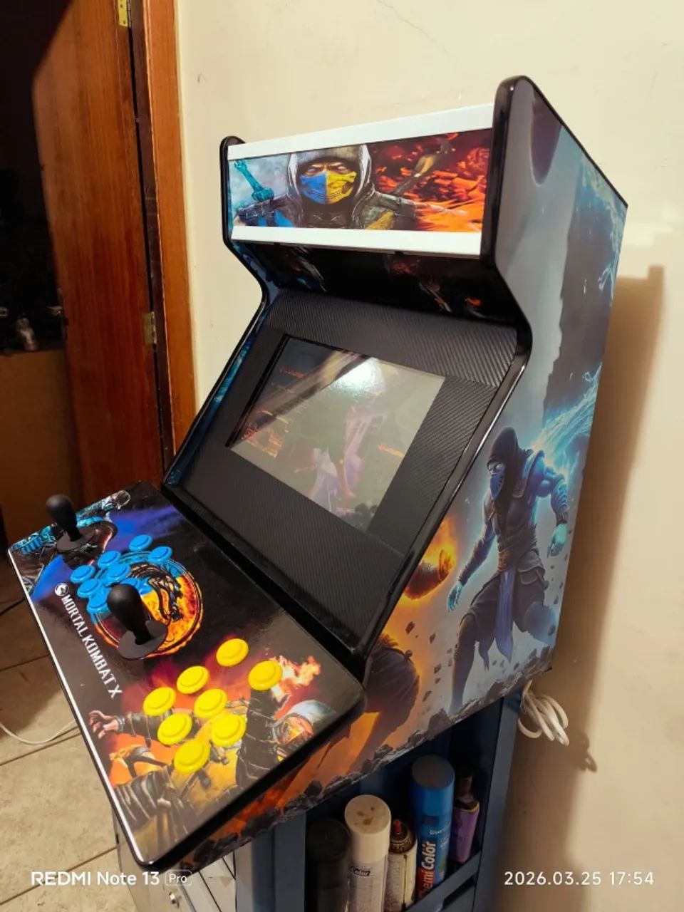 Bartop Fliperama Arcade - Tema Mortal Kombat (Sub-Zero & Scorpion)