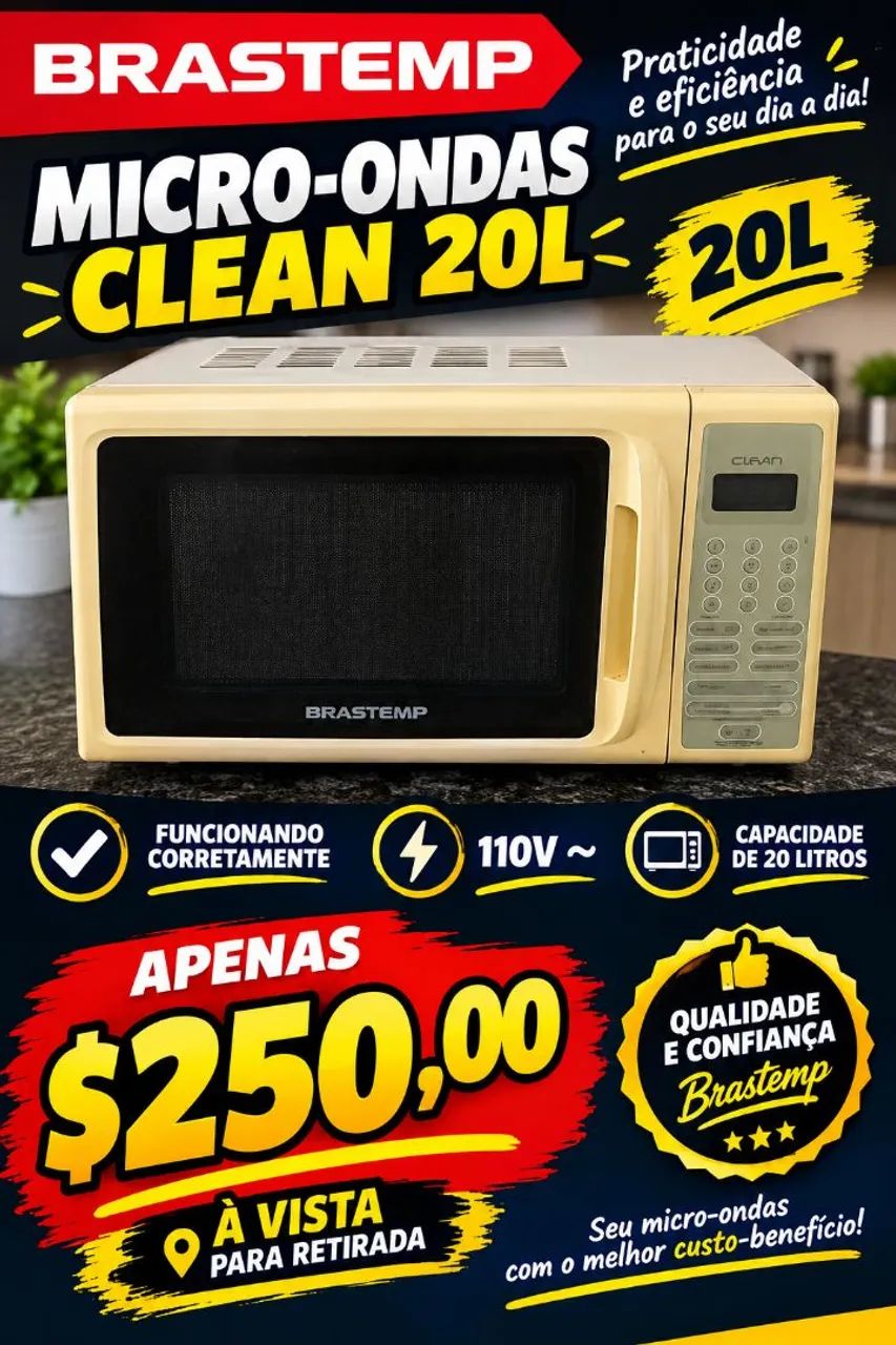 Micro-ondas Brastemp crean 20L