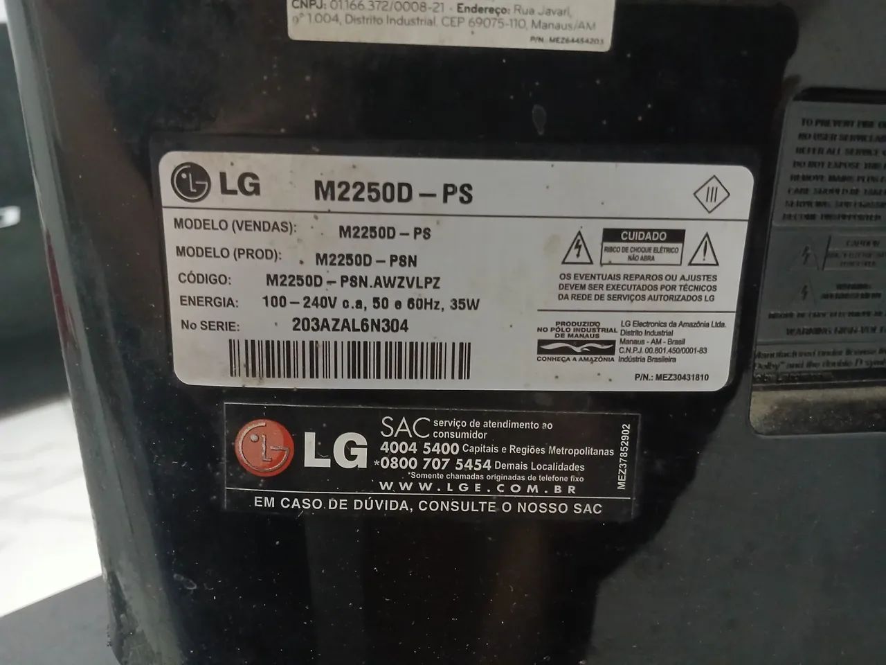 Vendo tv monitor da LG de 21 polegadas.  - Foto 2