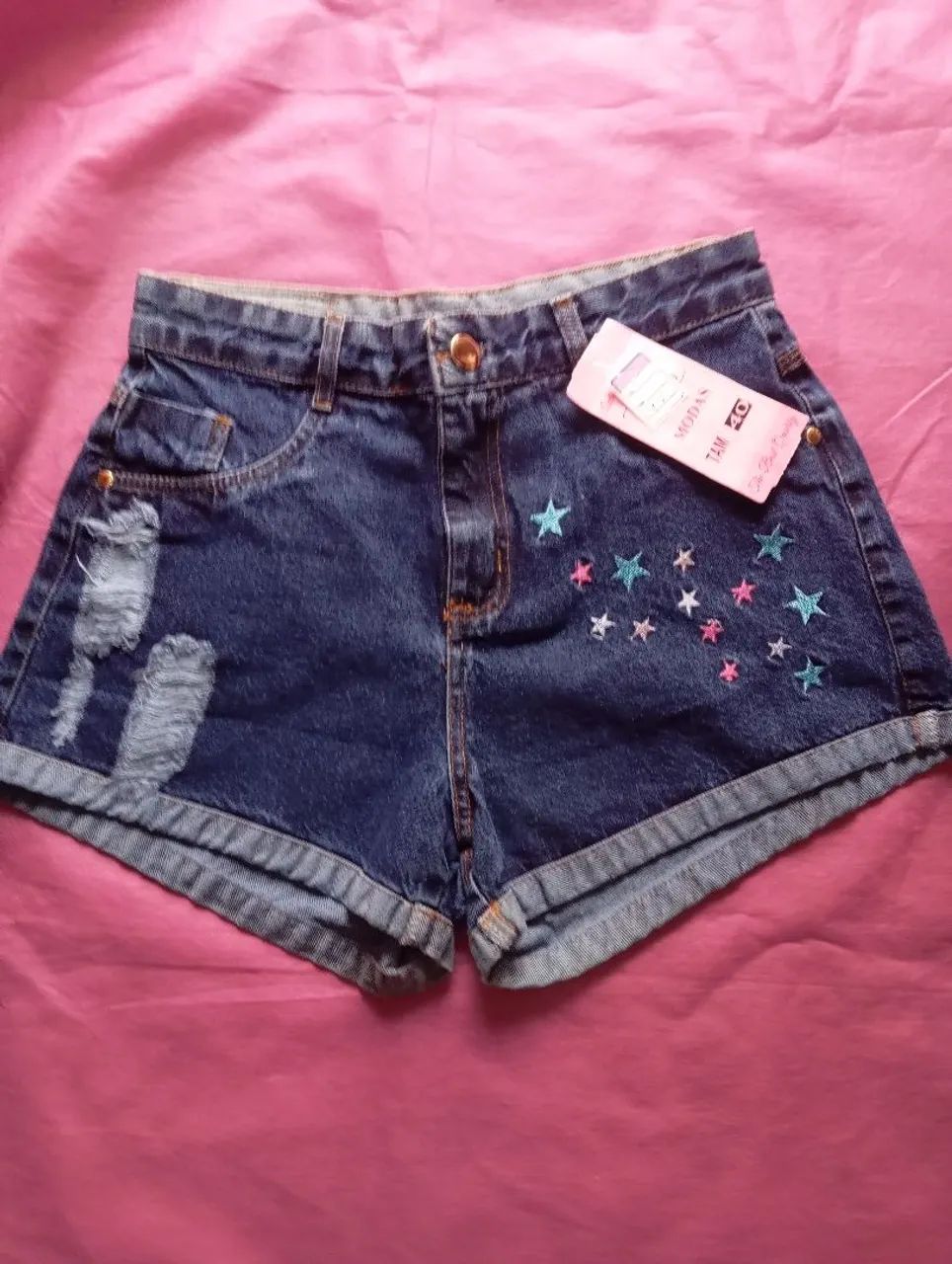 Shorts jeans tamanho 40 - Foto 2