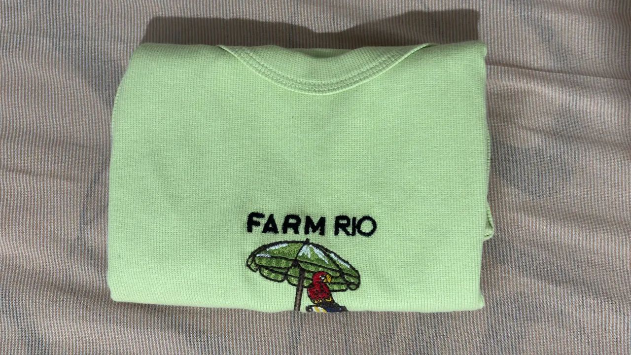 Regata bordado verde farm G - Foto 3