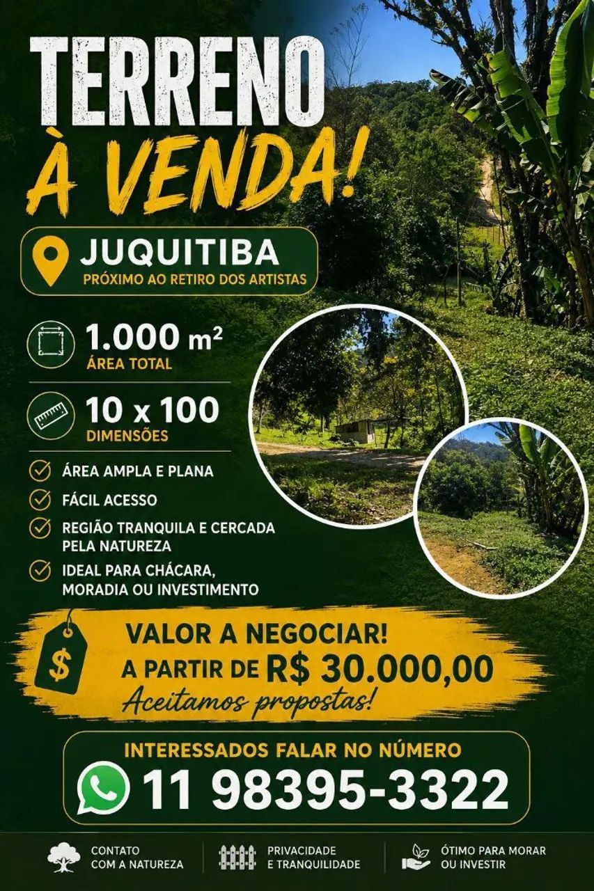 TERRENO EM JUQUITIBA 