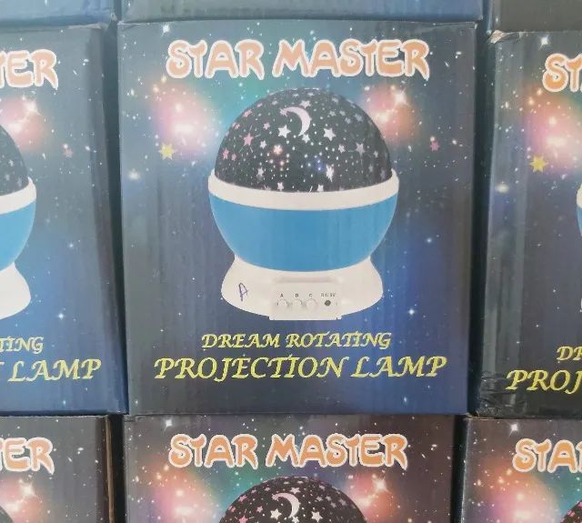 ABAJUR REFLETOR ESTRELA PARA QUARTO BASE AZUL 