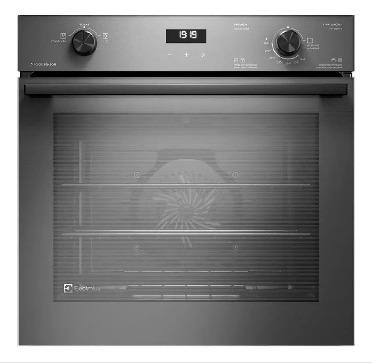 Forno a gás de embutir Electrolux 80 litros Cinza OE8GF 220V