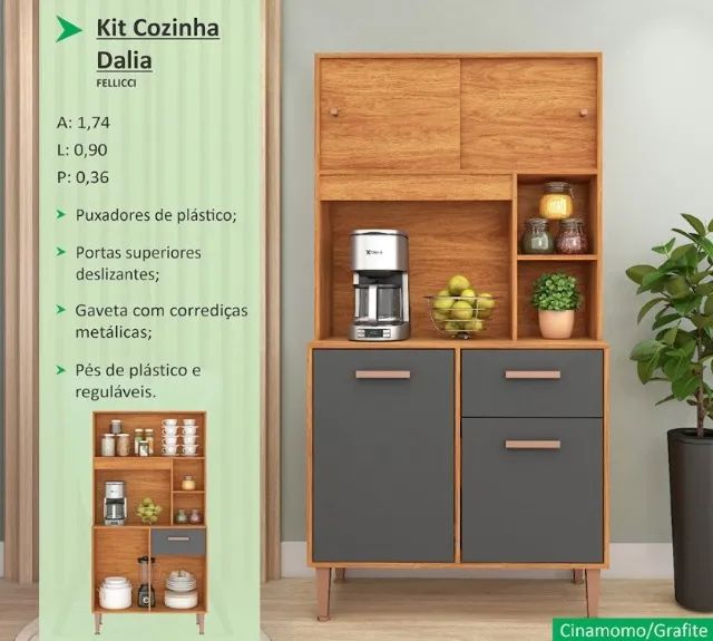 Armário de cozinha Kit 0.90  - Foto 2