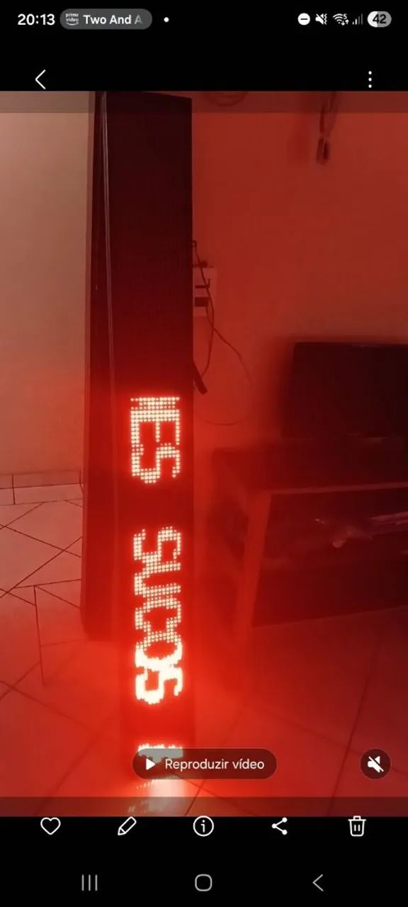 PAINEL LETREIRO LED VERMELHO