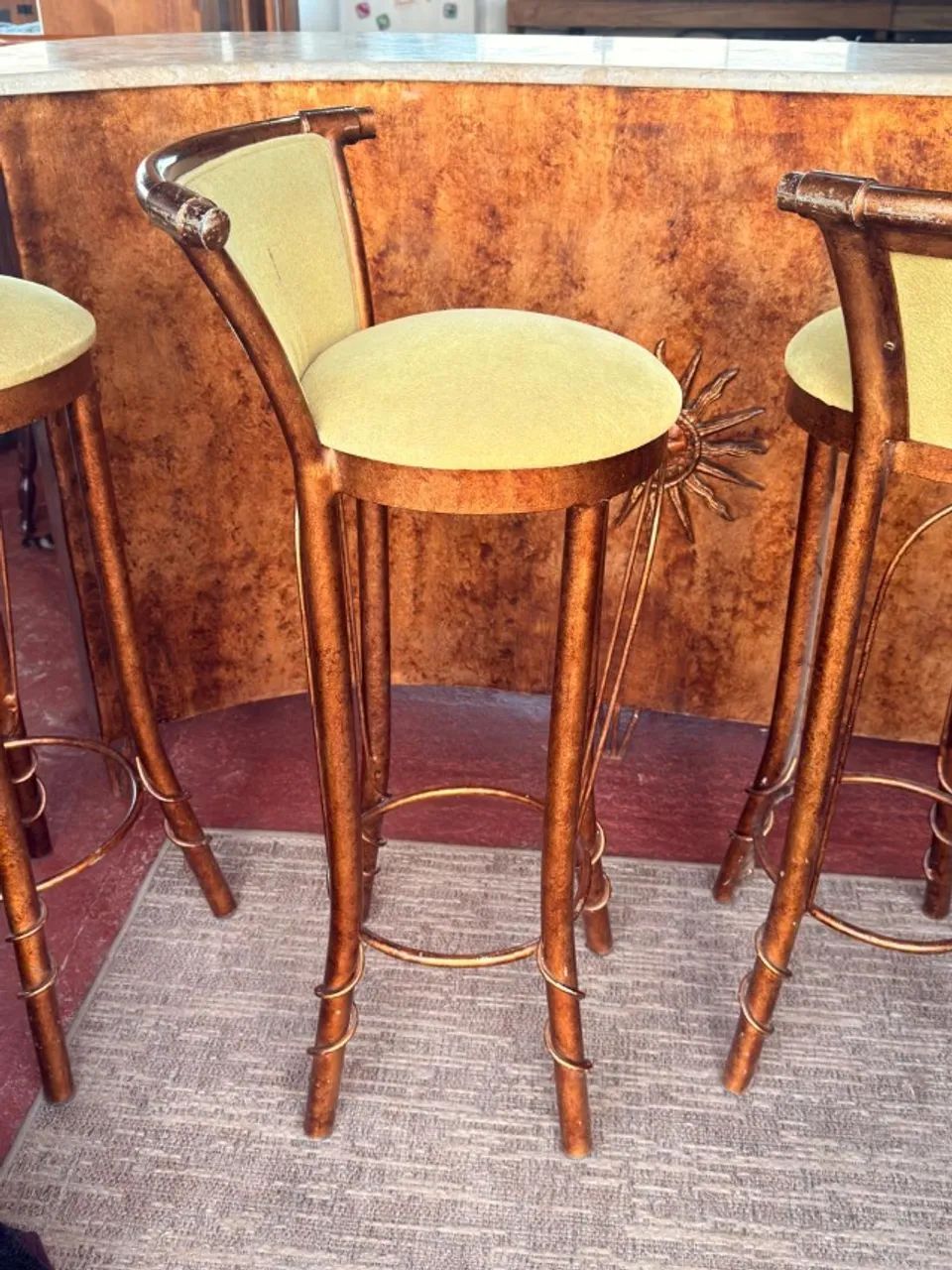 Bar Artesanal Vintage com Pedra e 4 Banquetas - Foto 5