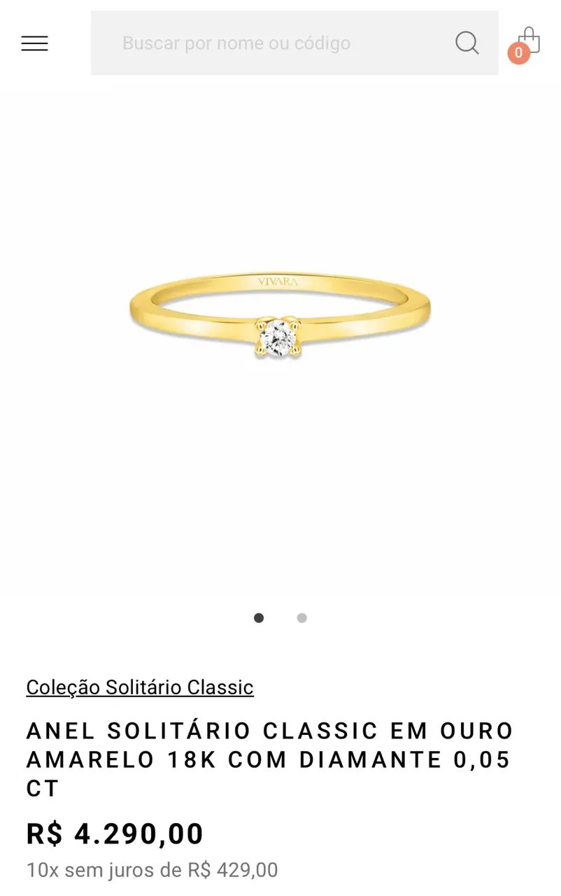 Aliança/solitário casamento