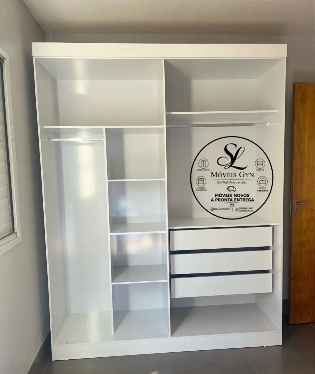 Guarda Roupa Solteiro em MDF D2992 - Foto 2
