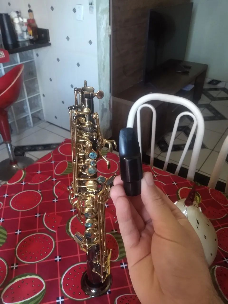 Sax soprano Eagle Só 502 onix - Foto 3