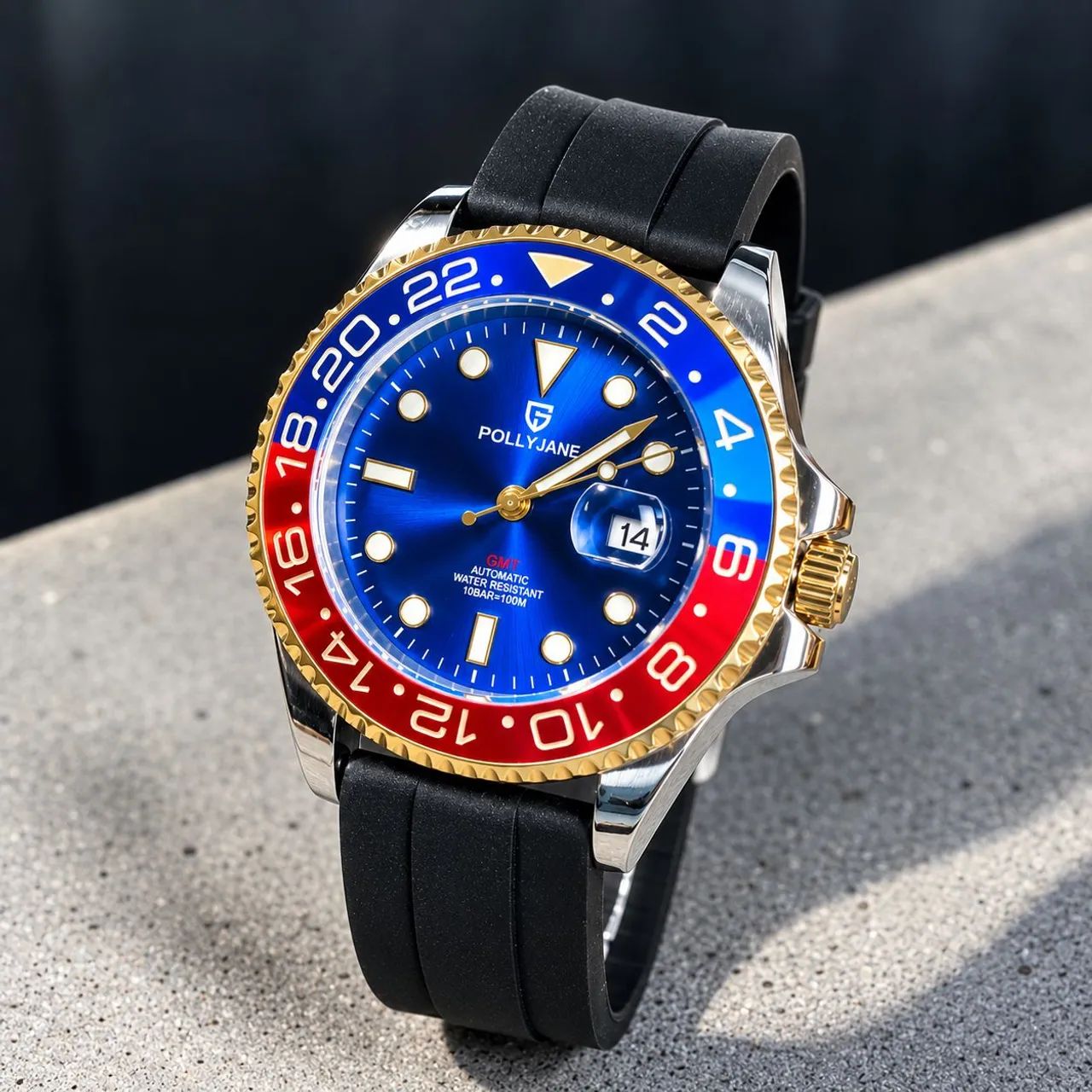 Relógio Pollyjane Azul GMT R$ 168 NOVO SEM MARCAS DE USO VISUAL PREMIUM
