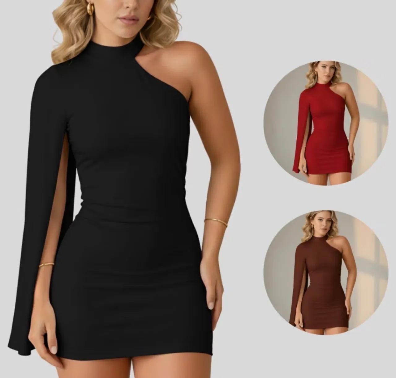 Vestido uma manga - NOVO