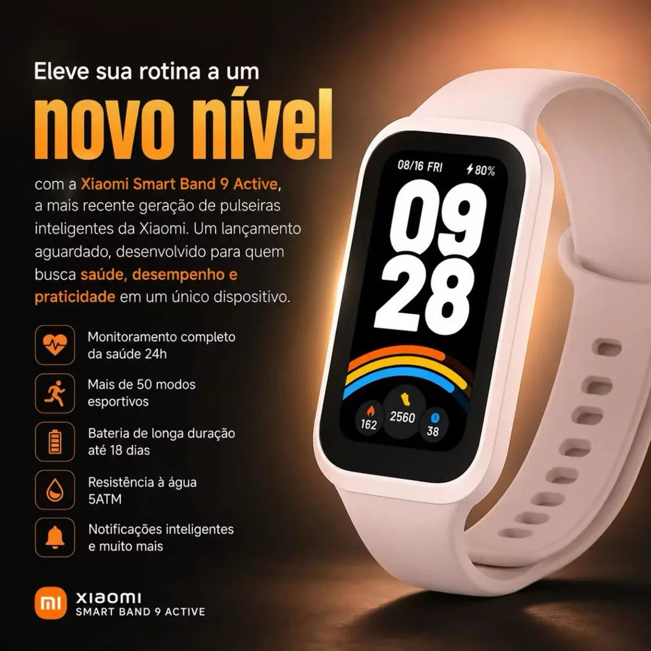 Relógio Mi Band 9 Active Xiaomi Smartband - Foto 4