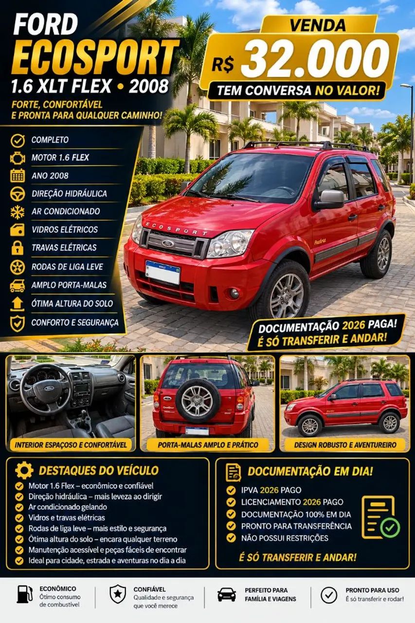 Ford Ecosport EcoSport XLT 1.6/ 1.6 Flex 8V 5p 2008