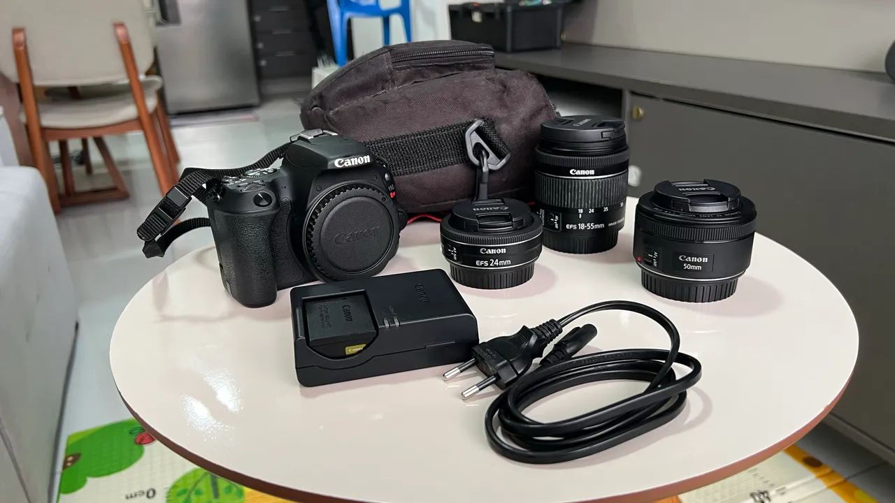 Kit CANON EOS REBEL SL2 + 03 LENTES ORIGINAIS CANON MENOS DE 10.000 CLIQUES - Foto 6
