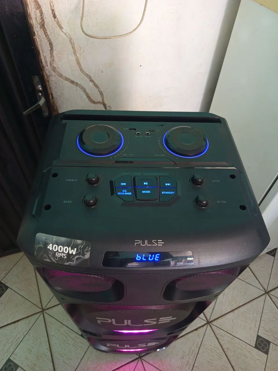 Caixa de som super torre pulse PS1000, potência 4000W RMS.  - Foto 2