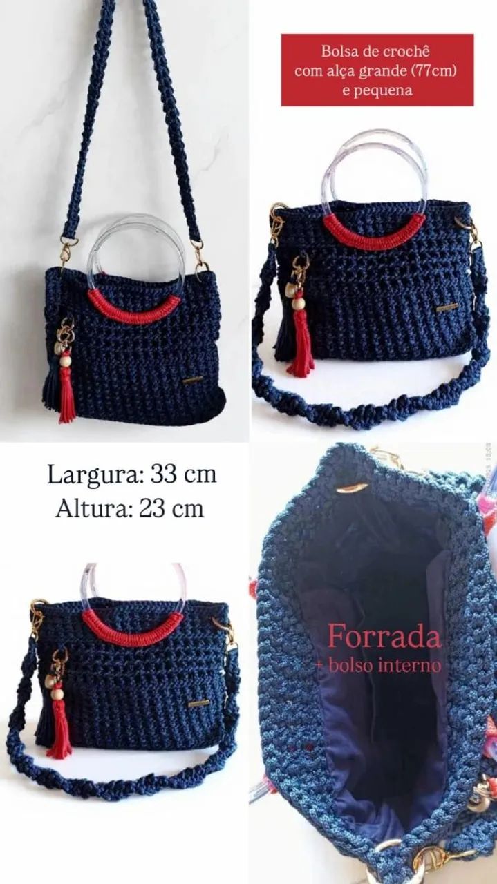 Bolsa feita a mão  - Foto 3