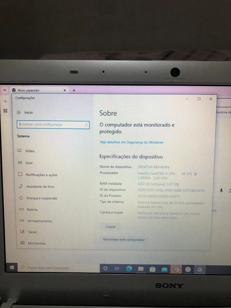 Sony vaio i3 ssd120 4ram branco - Foto 5