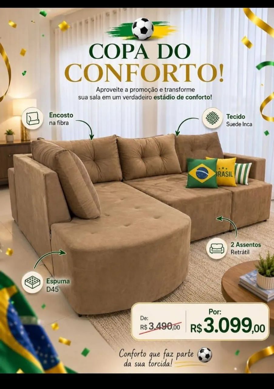 Promoção sofá conforto e estilo - Foto 2