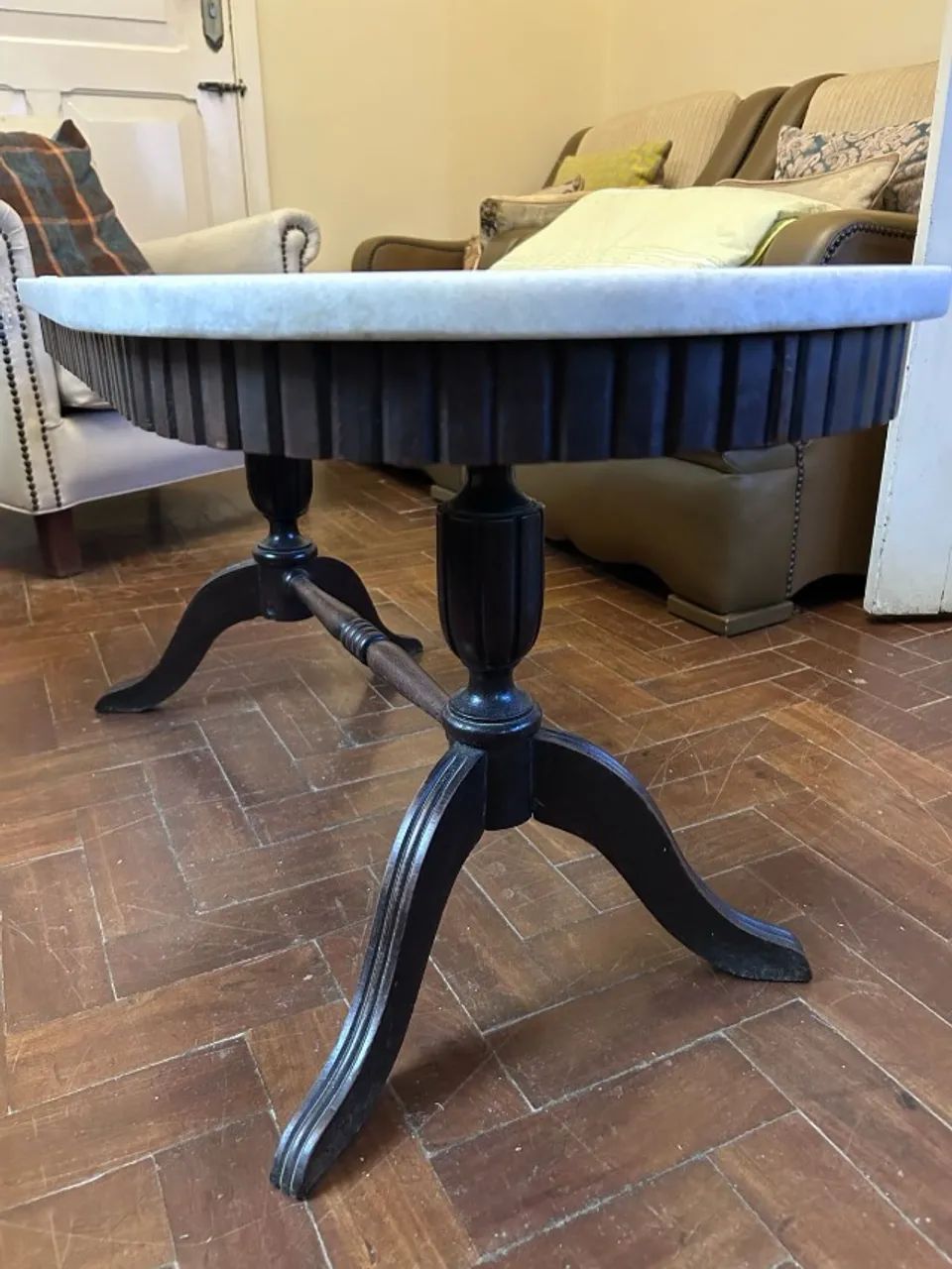 jogos de mesa de centro e laterais madeira e mármore - Foto 2