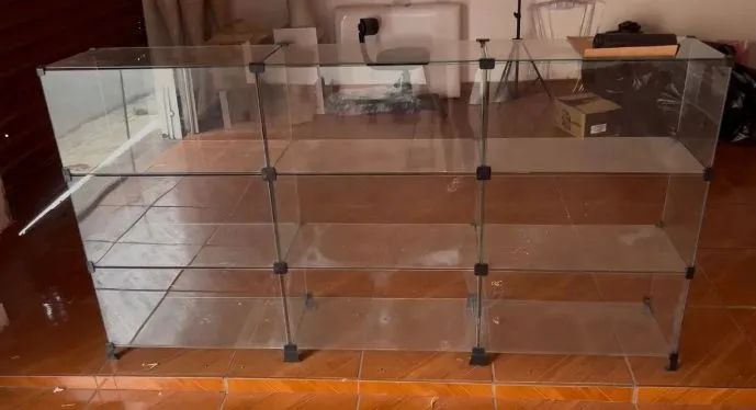 Vitrine expositor balcão de vidro 