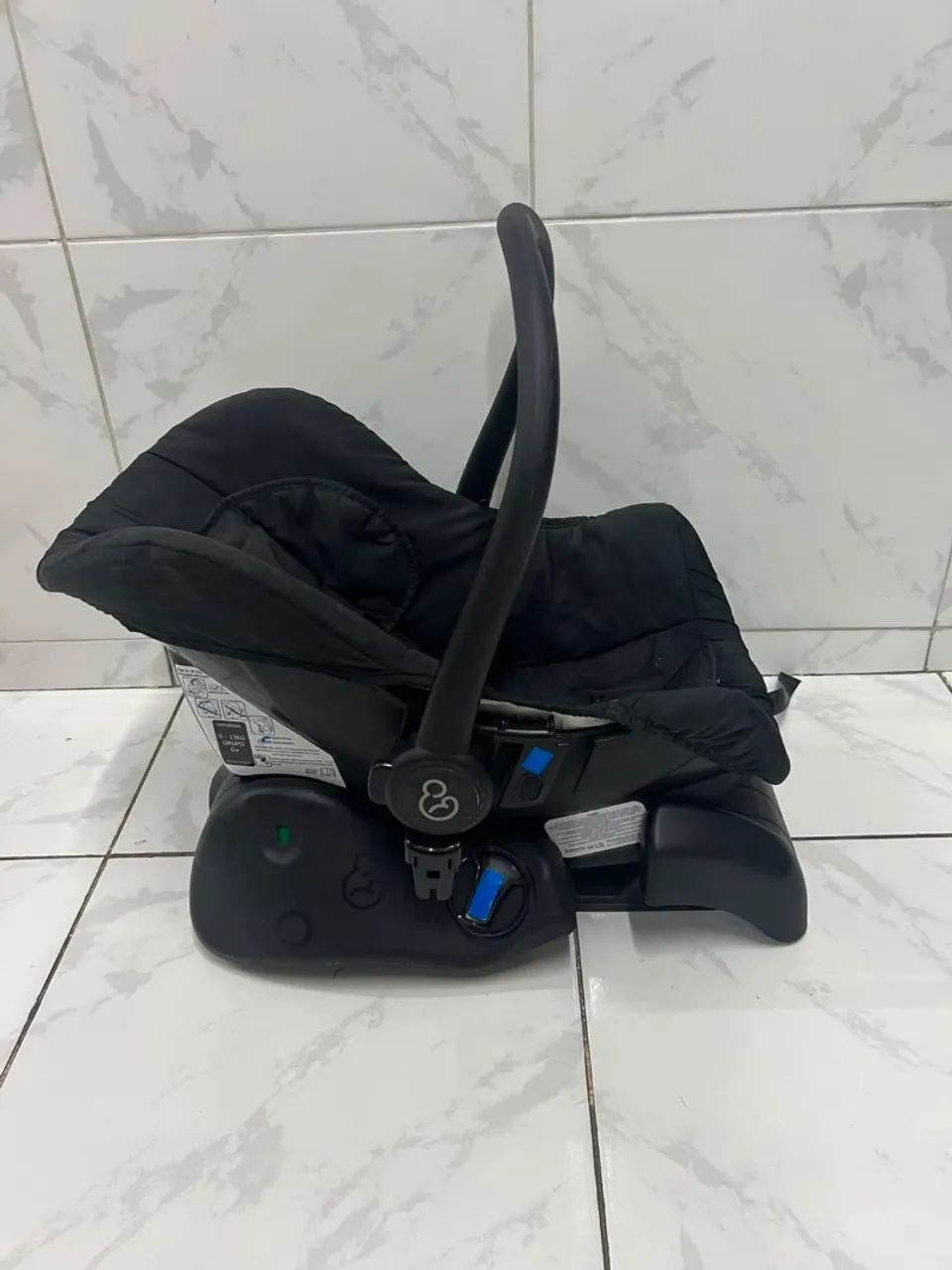Kit carinho de bebê com bebê conforto e suporte para carro  - Foto 3