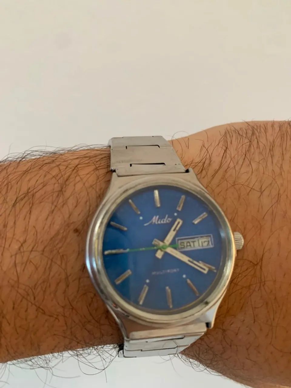 Relogio Mido Automático fundo azul original