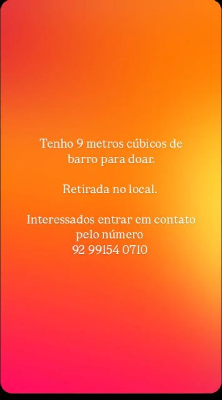 Doação de barro
