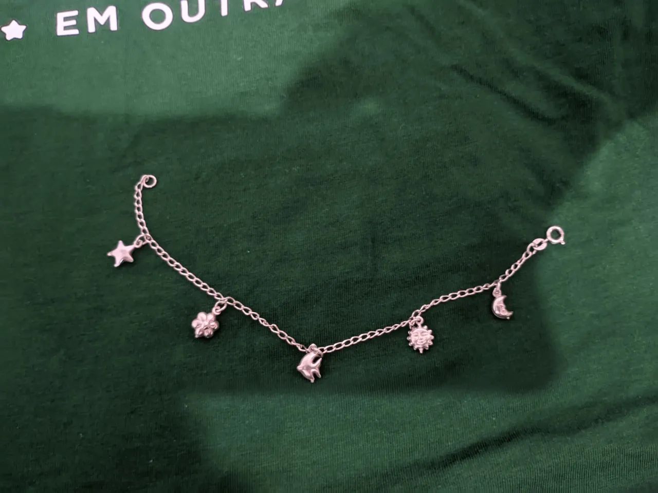 Pulseira com pingentes prata 925
