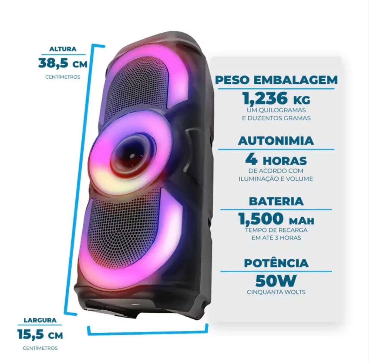 Caixa de som modelos completo com entrada microfone  - Foto 2