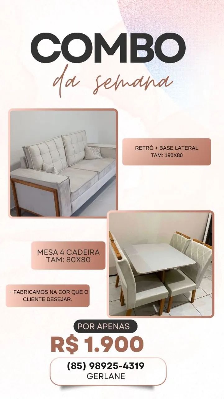 MESA + SOFÁ APARTIR R$ 1.500 - Foto 4