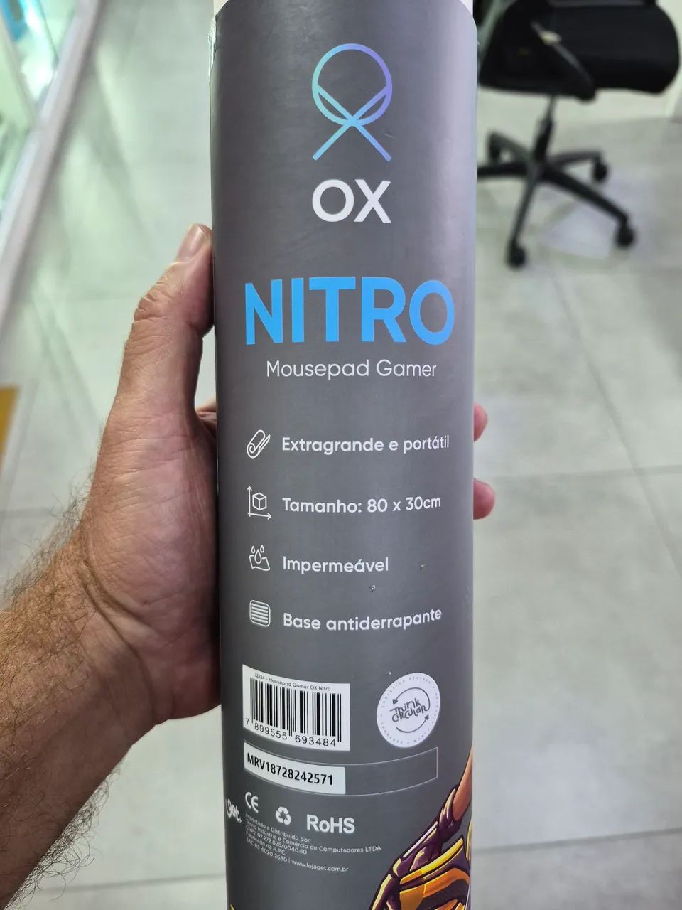 Mousepad Gamer OX Nitro com Base Antiderrapante - Foto 2