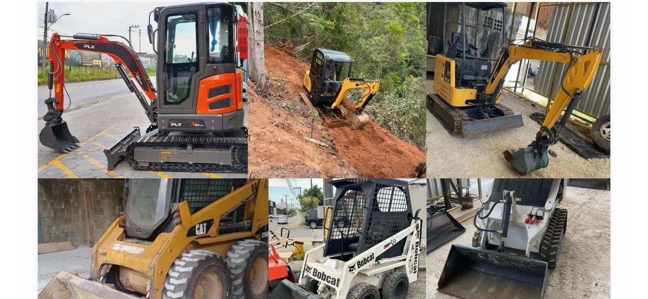 Locação de Mini escavadeiras e carregadeiras
