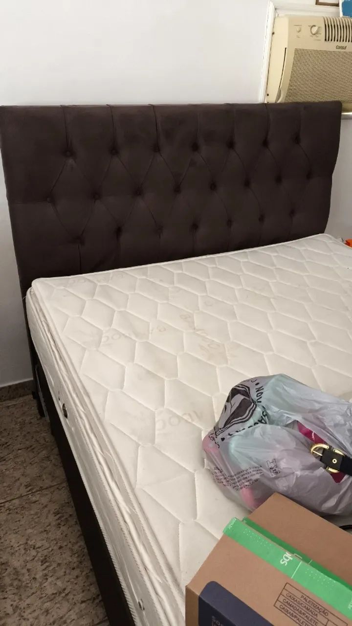 Cama box casal com cabeceira - Foto 2