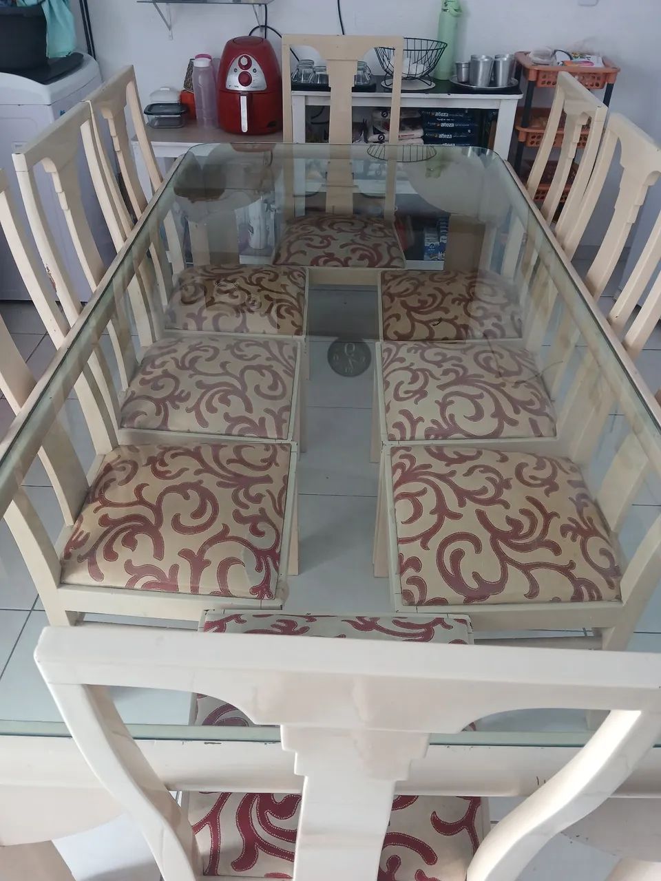 ?Mesa de Jantar Elegante - 8 Lugares
