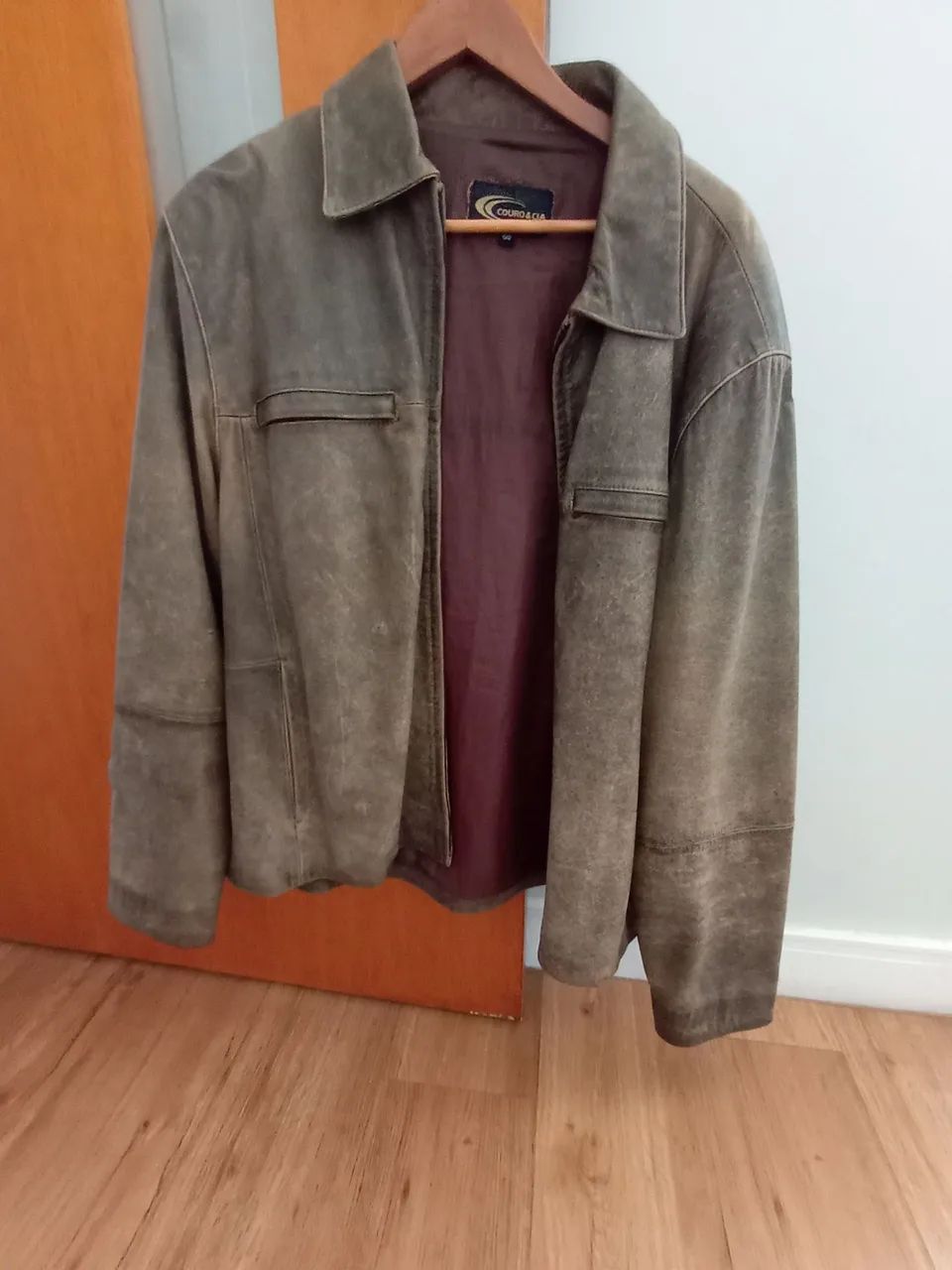 Jaqueta masculina Casual em couro. - Foto 3