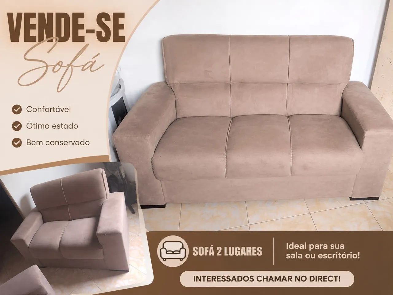 Vendo sofá super conservado Apenas 1 Mês De Uso 
