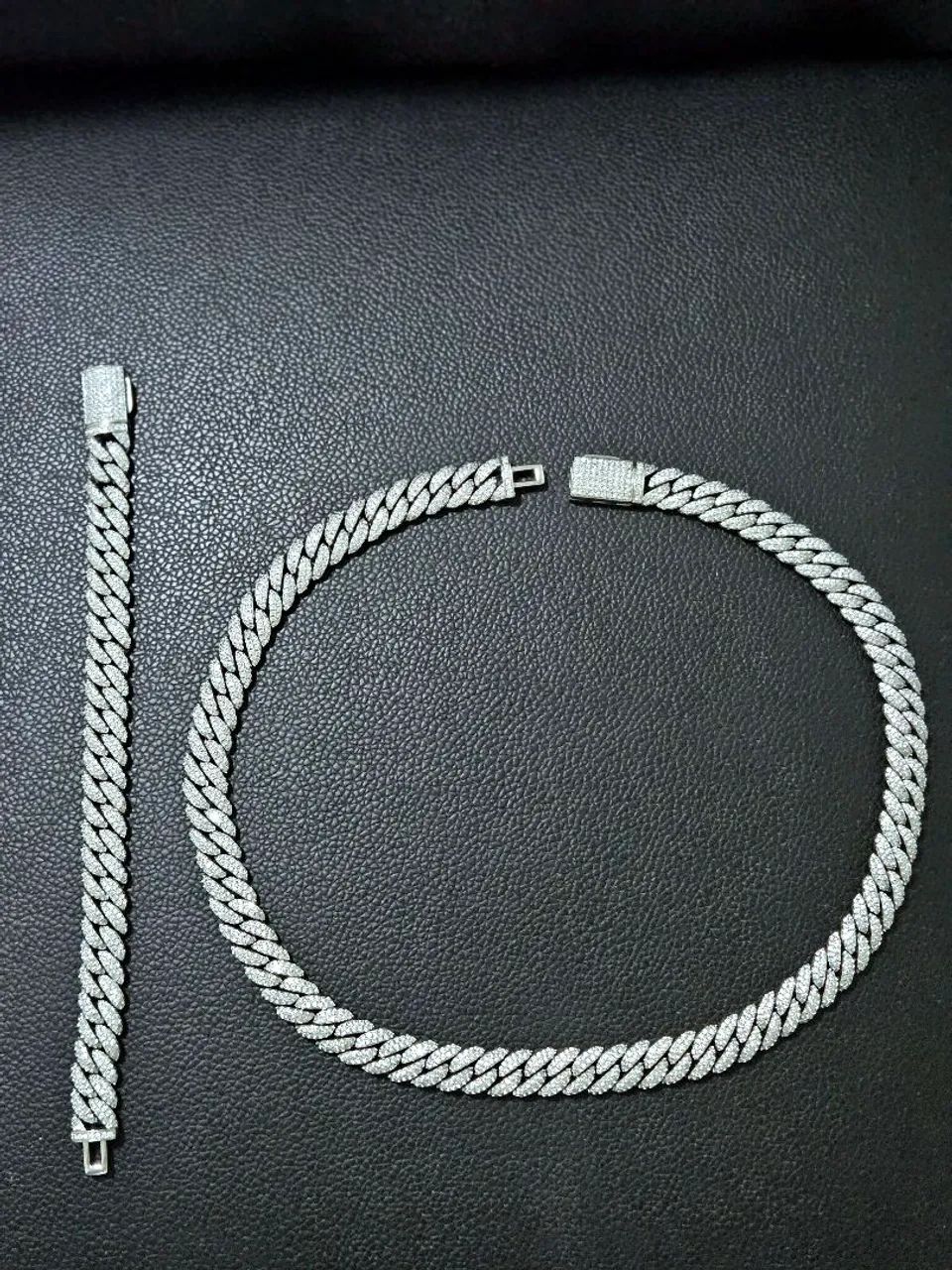Colar + Pulseira Cravejado Ice 10mm