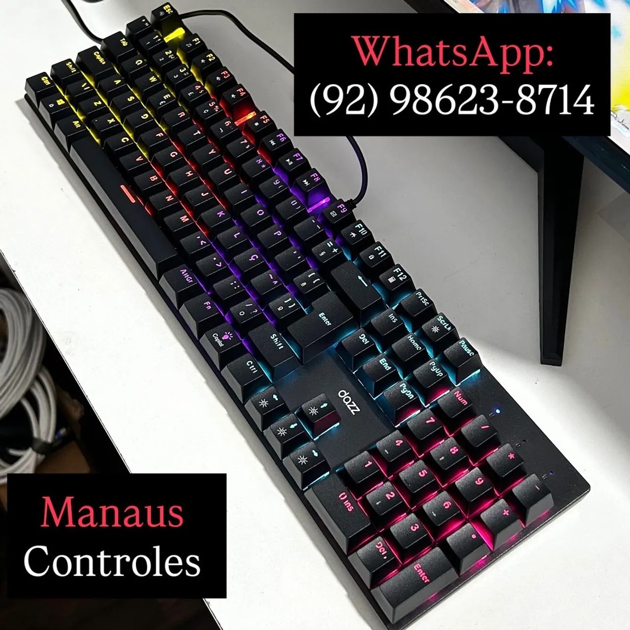 Teclado Mecânico Orion Essential Switch Blue Iluminação Rgb com 12 Modos 